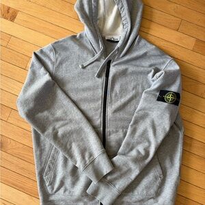 Stone Island Gray Hoodie Sweater